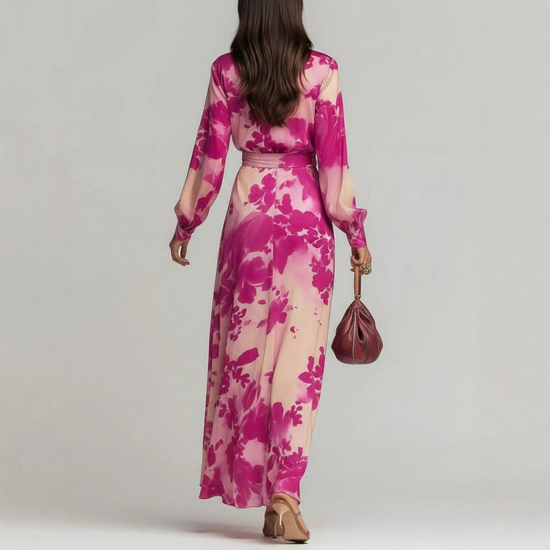 Aurora Sinclair | Floral Chiffon Maxi Dress For Women