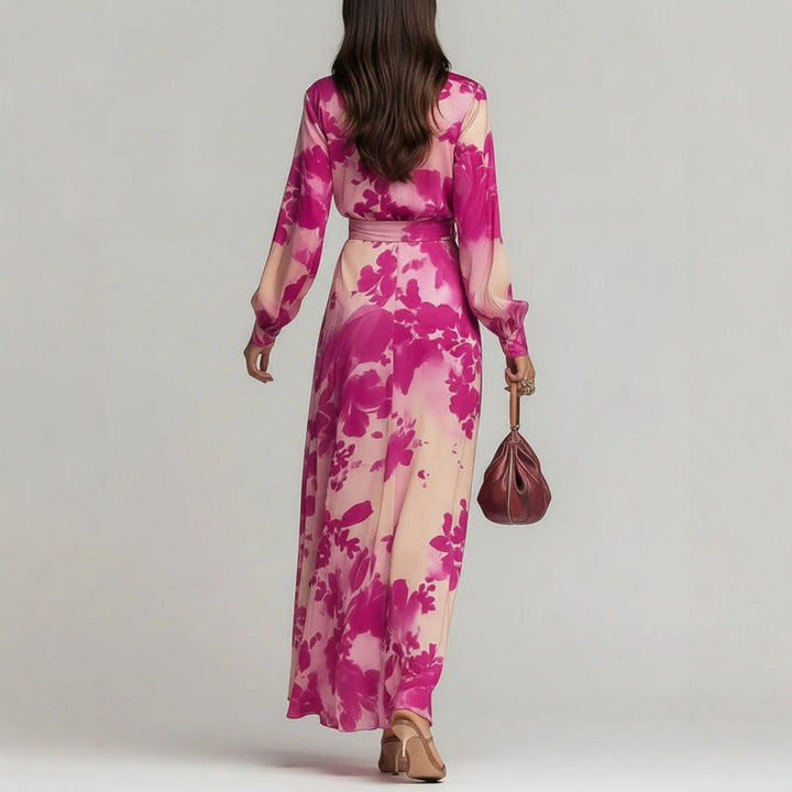Aurora Sinclair | Floral Chiffon Maxi Dress For Women
