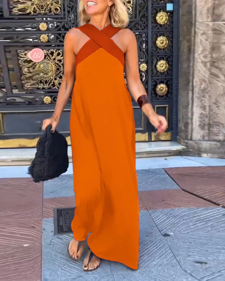 Ruby Stewart | Cross Halter Maxi Dress For Women