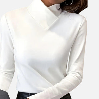 Elena Whitmore | Elegant Cross Neck Top For Women