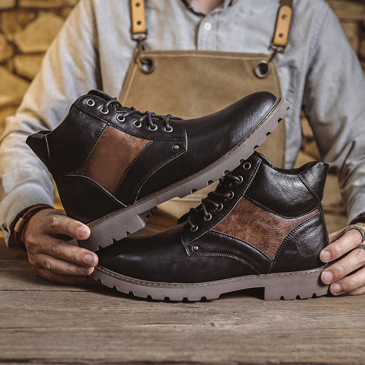 Hugh Kingsley | Retro Leather Boots For Men