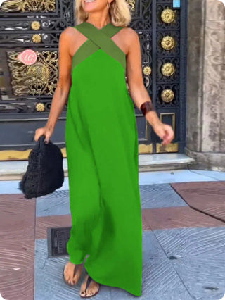 Ruby Stewart | Cross Halter Maxi Dress For Women