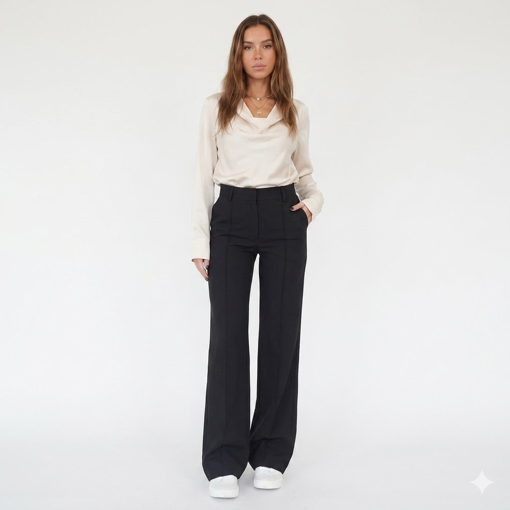 Alessia Romano | High Waisted Wide Leg Pants For Women