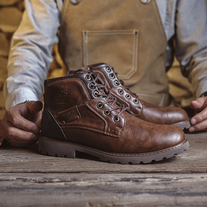Hugh Kingsley | Retro Leather Boots For Men