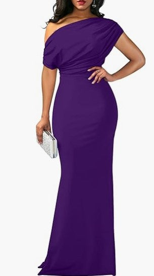 Isla Turner | One-Shoulder Maxi Party Dress For Women