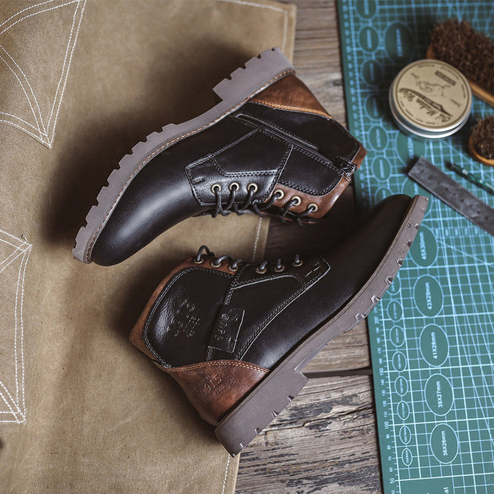 Hugh Kingsley | Retro Leather Boots For Men