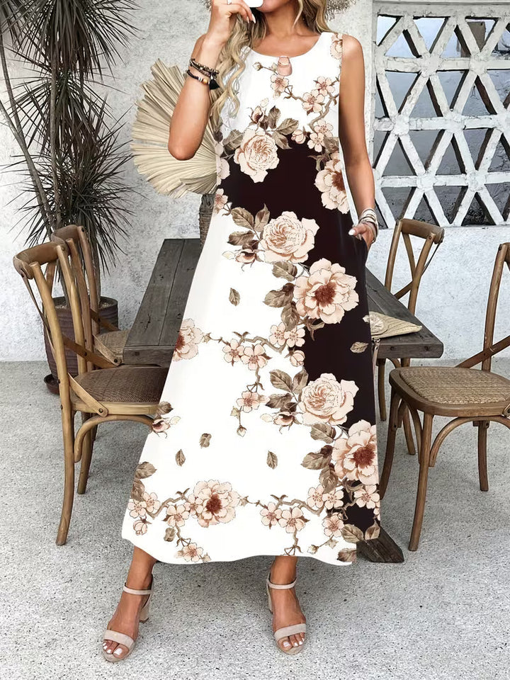 Ruby Wilson | Casual Floral Print Pocket Dress For Women