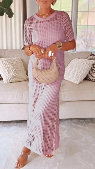 Georgia Clarke | Crochet Knit Maxi Dress For Women