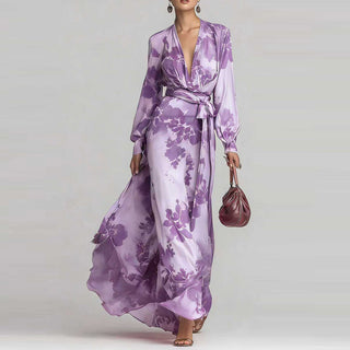 Aurora Sinclair | Floral Chiffon Maxi Dress For Women