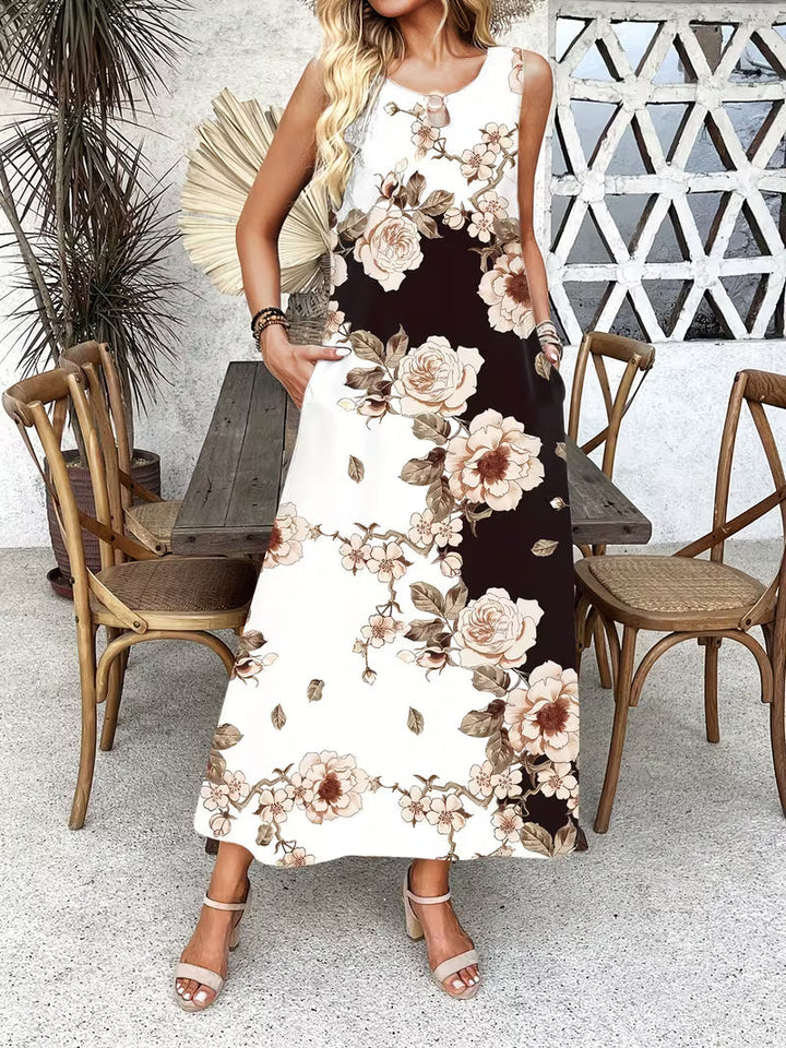Ruby Wilson | Casual Floral Print Pocket Dress For Women
