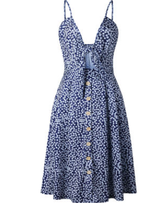 Brooke Stanton | Bow-Tie Midi Summer Dress For Women