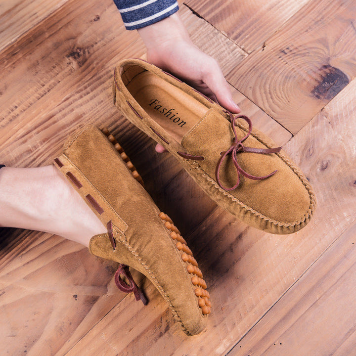 Finn White | Suede Driving Loafers For Men