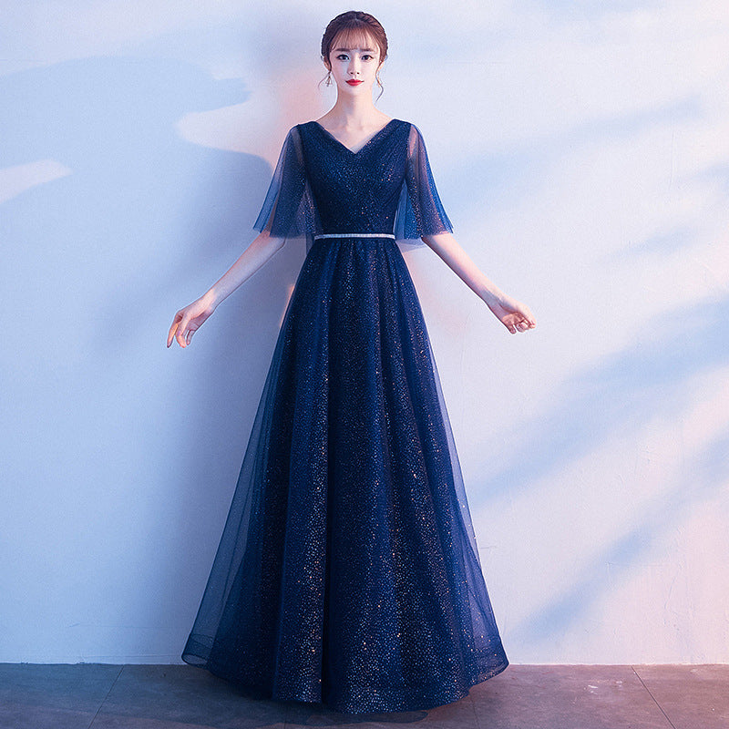 Phoebe Alderton | Glitter Tulle Maxi Evening Dress For Women