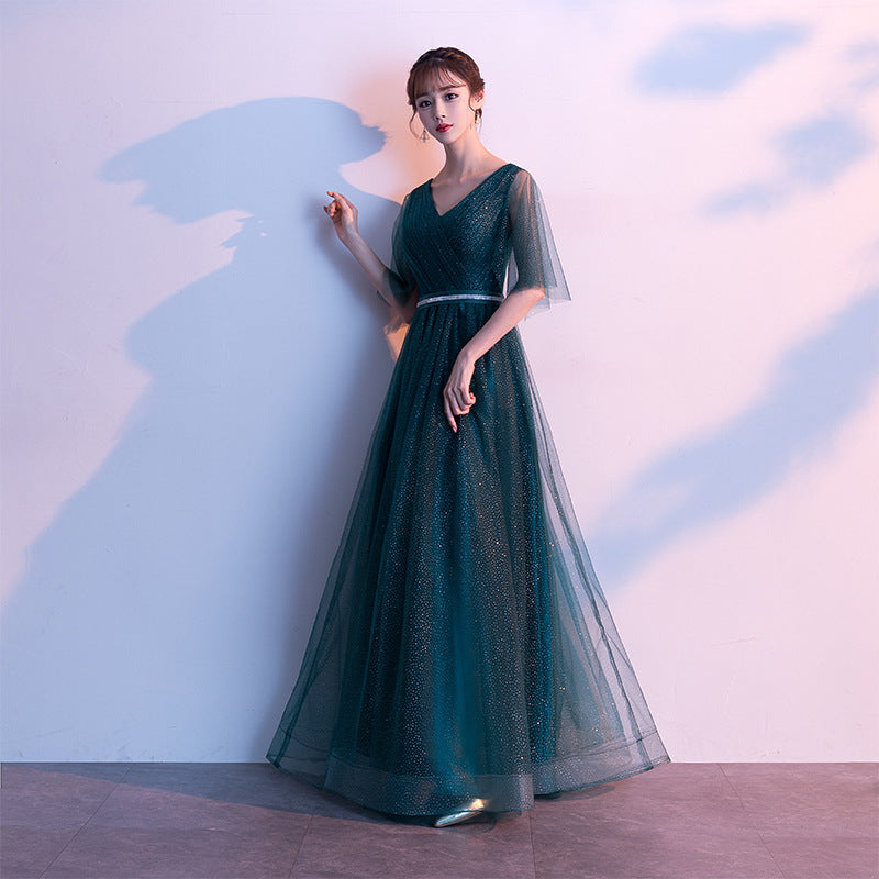 Phoebe Alderton | Glitter Tulle Maxi Evening Dress For Women