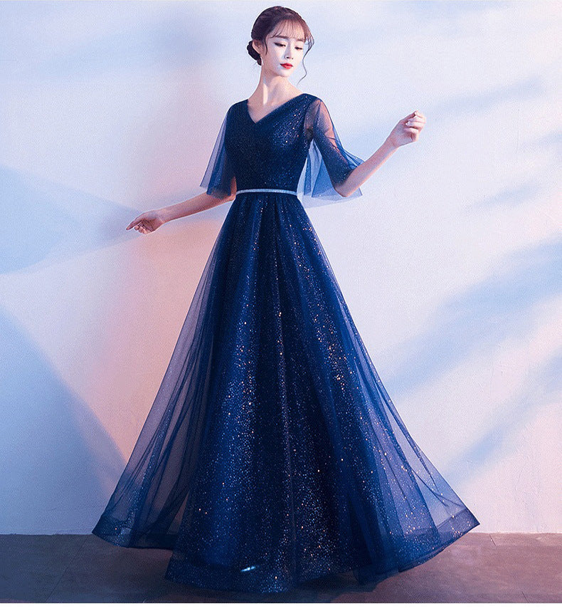 Elise Robertson | Sparkle Tulle A-line Maxi Gown For Women