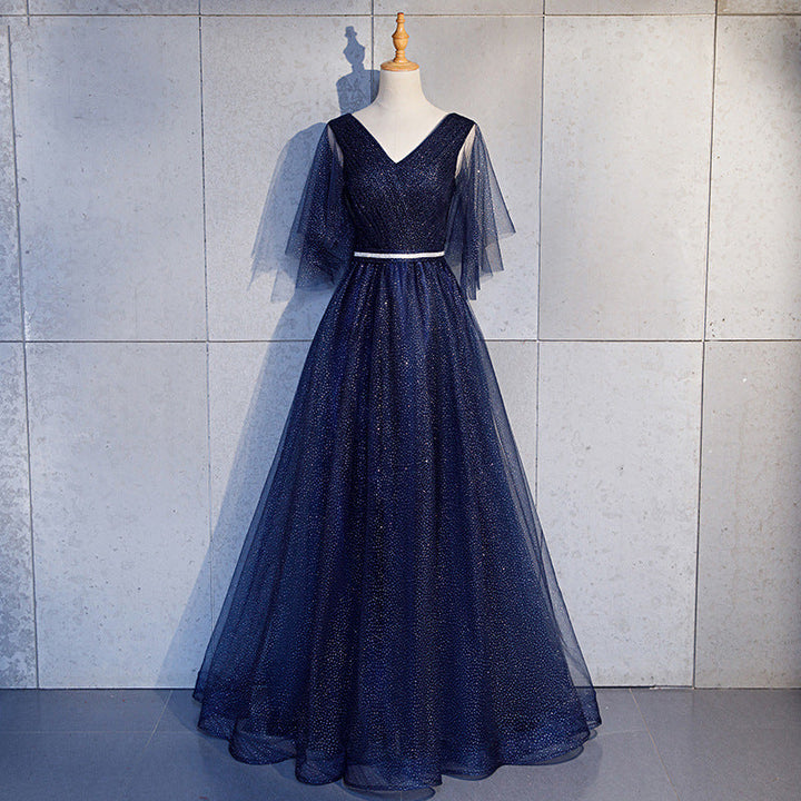 Elise Robertson | Sparkle Tulle A-line Maxi Gown For Women