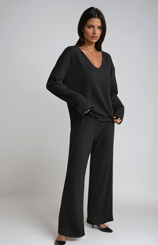 Charlotte Bennett | Ribbed Knit Lounge Set For Women