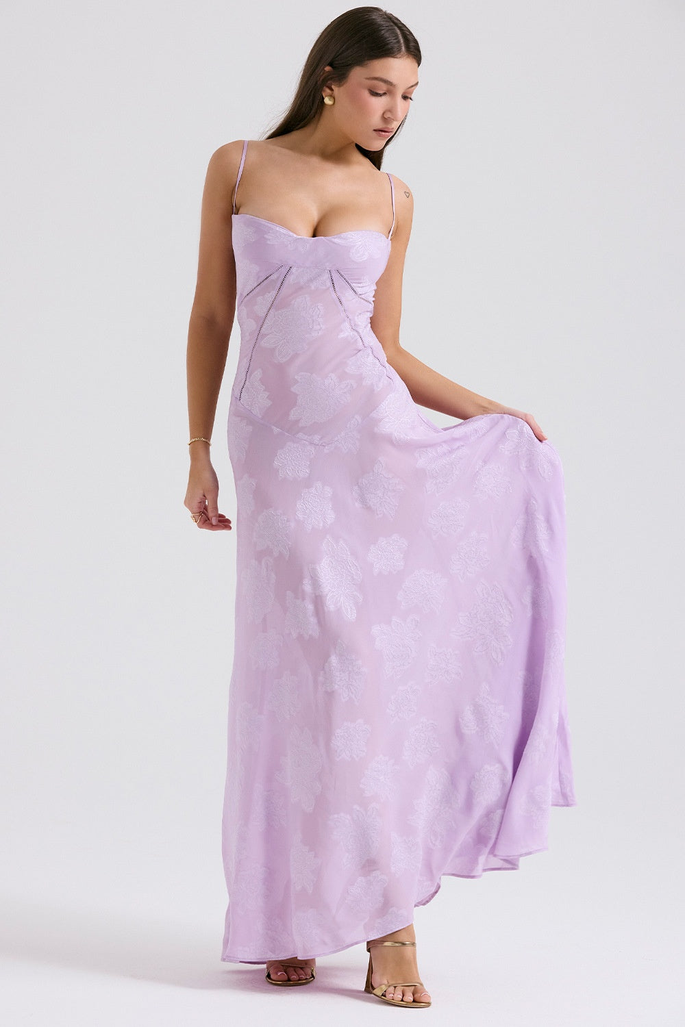 Hannah Stanhope | Butterfly Lace Maxi Dress For Women