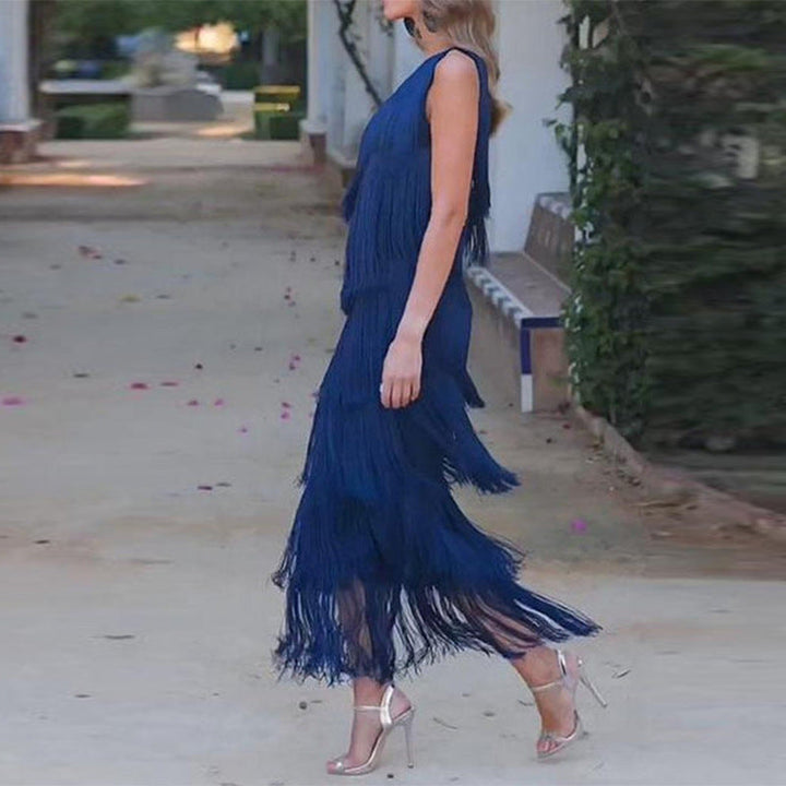 Georgia King | One-Shoulder Tassel Maxi Dress For Women