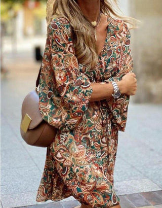 Charlotte Turner | Printed Boho Midi Dress For Women