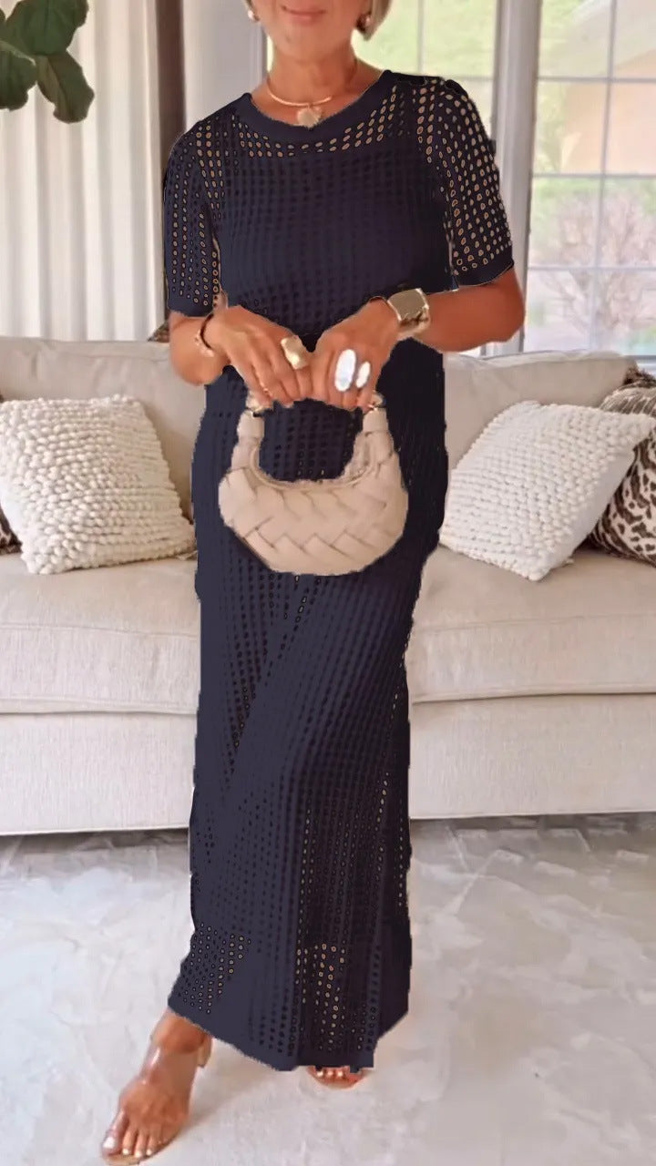 Georgia Clarke | Crochet Knit Maxi Dress For Women