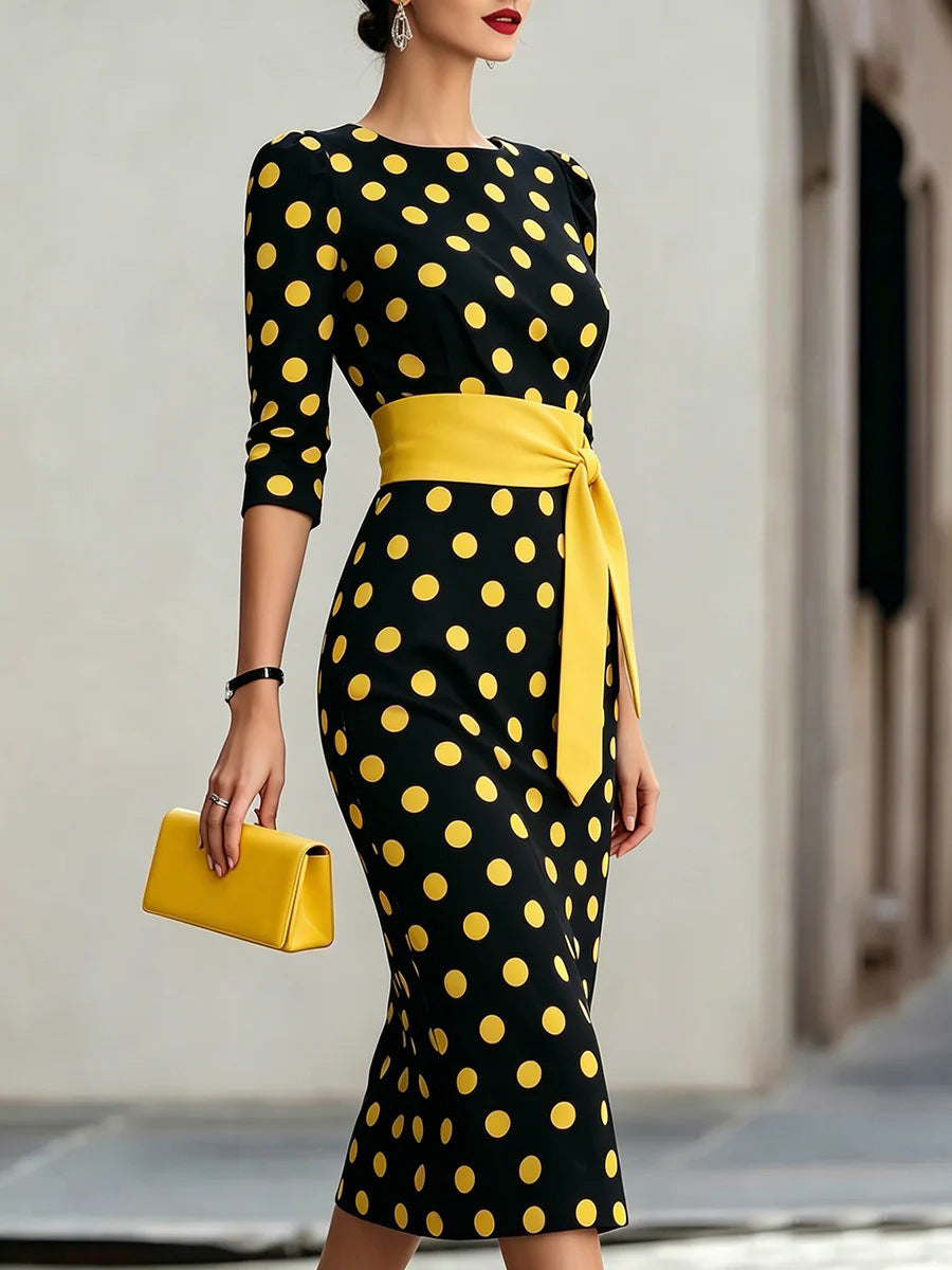 Ruby Turner | Polka Dot Midi Dress For Women