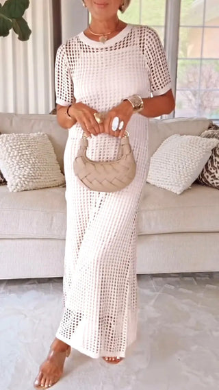 Georgia Clarke | Crochet Knit Maxi Dress For Women