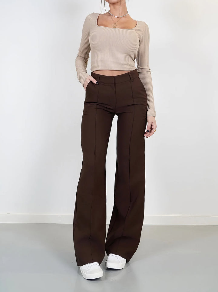 Alessia Romano | High Waisted Wide Leg Pants For Women