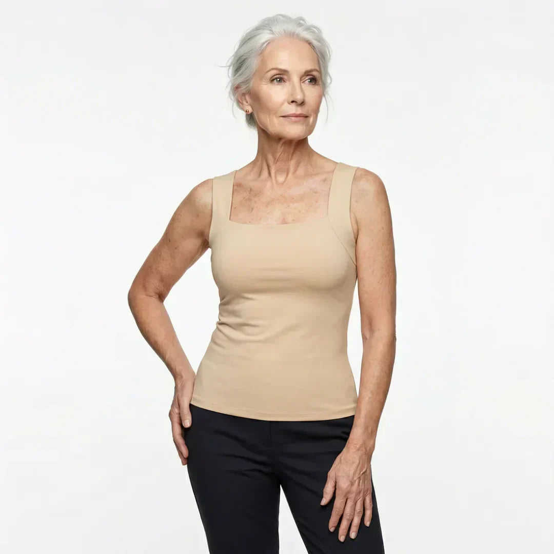 Brooke Lawson | Built-In Bra Tank Top in Warm Mocha For Women