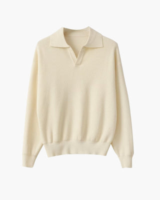 Lorenzo Virelli | Textured Knit Polo Sweater with Refined Minimalism For Men