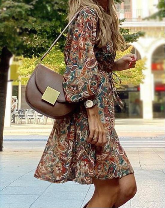 Charlotte Turner | Printed Boho Midi Dress For Women