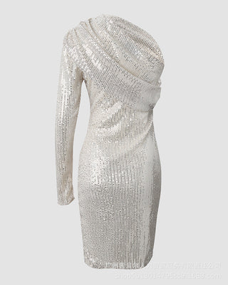 Sophie Hughes | One Shoulder Sequin Midi Dress For Women