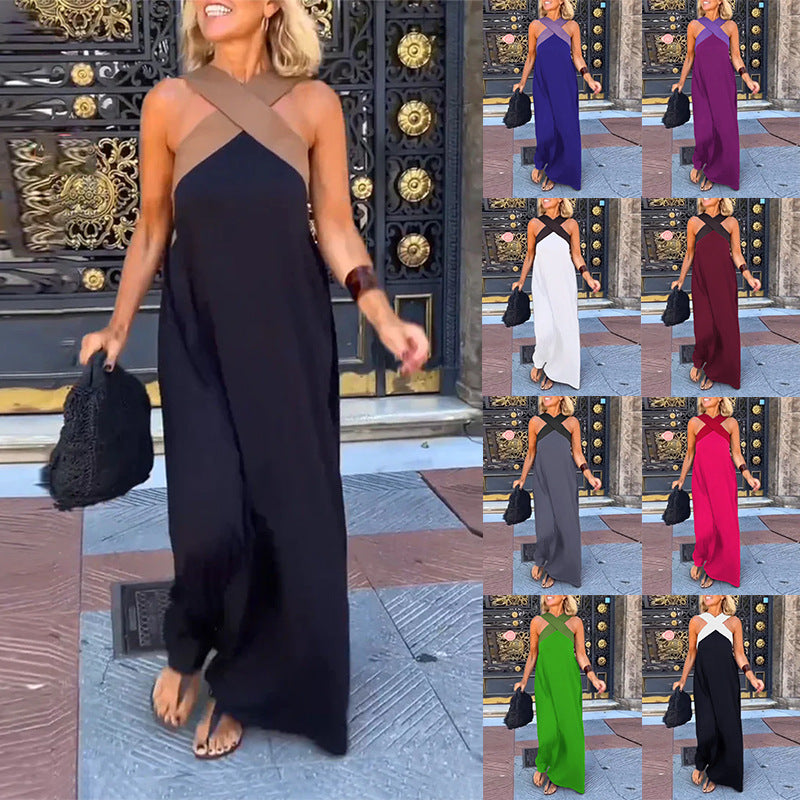 Ruby Stewart | Cross Halter Maxi Dress For Women