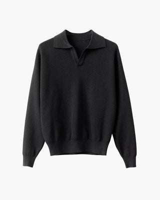 Lorenzo Virelli | Textured Knit Polo Sweater with Refined Minimalism For Men