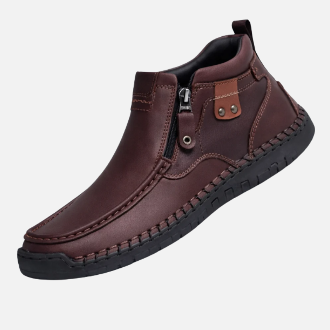Matteo Ricci | Casual Zip Leather Boots For Men