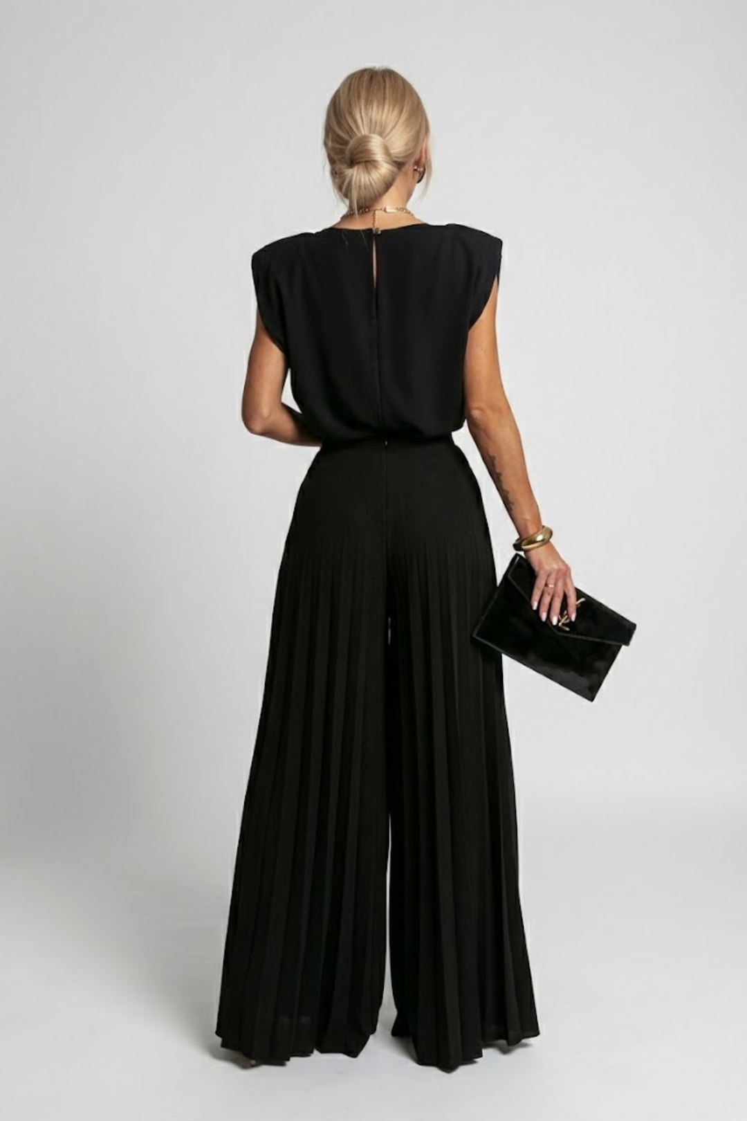 Bianca Moretti | Elegant Pleated Jumpsuit For Women