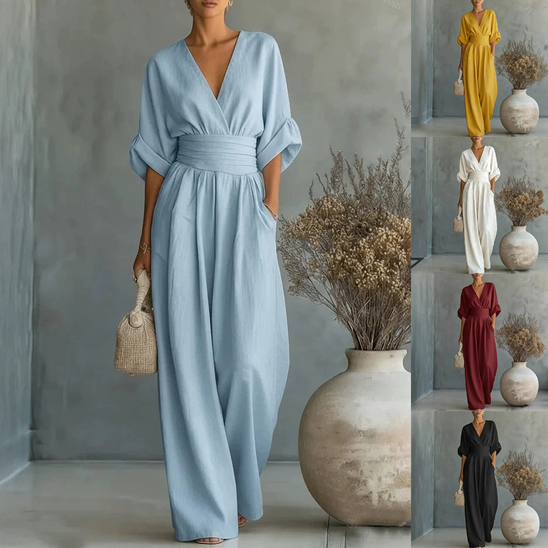 Sophia Merriweather | Wide-Leg Linen Jumpsuit For Women