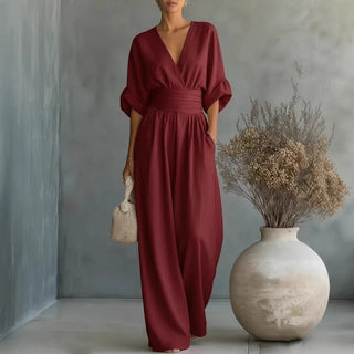Sophia Merriweather | Wide-Leg Linen Jumpsuit For Women