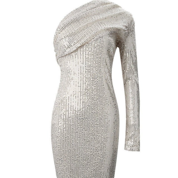 Sophie Hughes | One Shoulder Sequin Midi Dress For Women