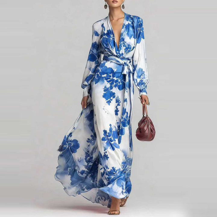 Aurora Sinclair | Floral Chiffon Maxi Dress For Women