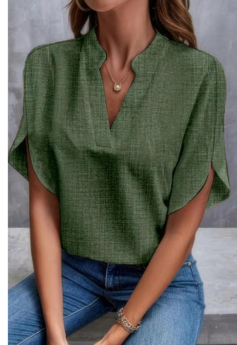 Lily Jones | Chiffon V-Neck Blouse For Women