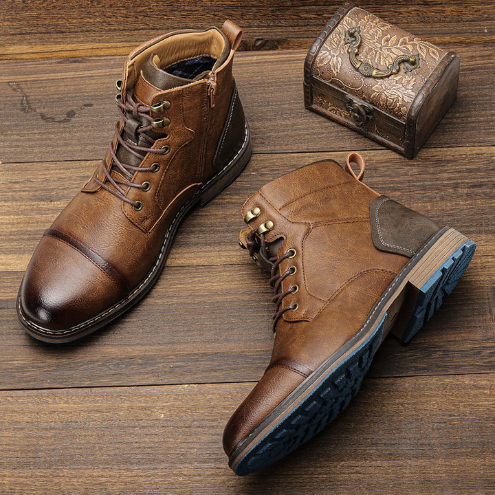 Patrick Delaney | Leather High-Top Boots For Men