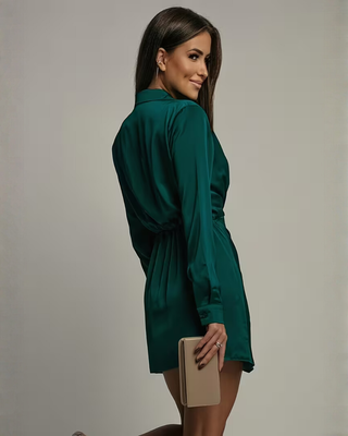 Bianca Morelli | Satin Wrap Mini Dress For Women