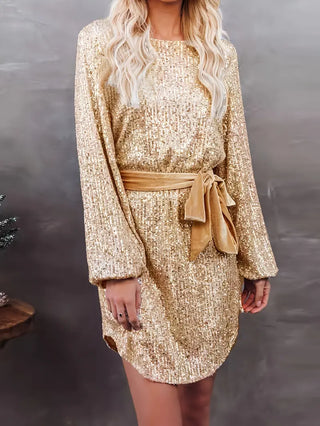 Zoe Stanhope | Sequin Long Sleeve Mini Dress For Women