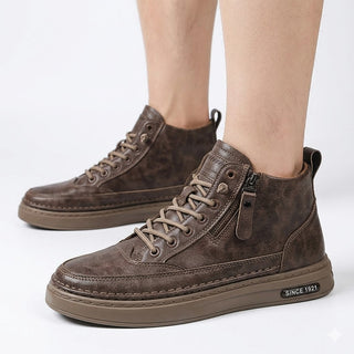 Sebastian Moretti | Vintage Side-Zip Leather Boots For Men