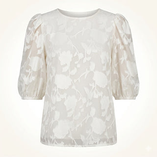 Amelie Rousseau | Floral Puff Sleeve Blouse For Women