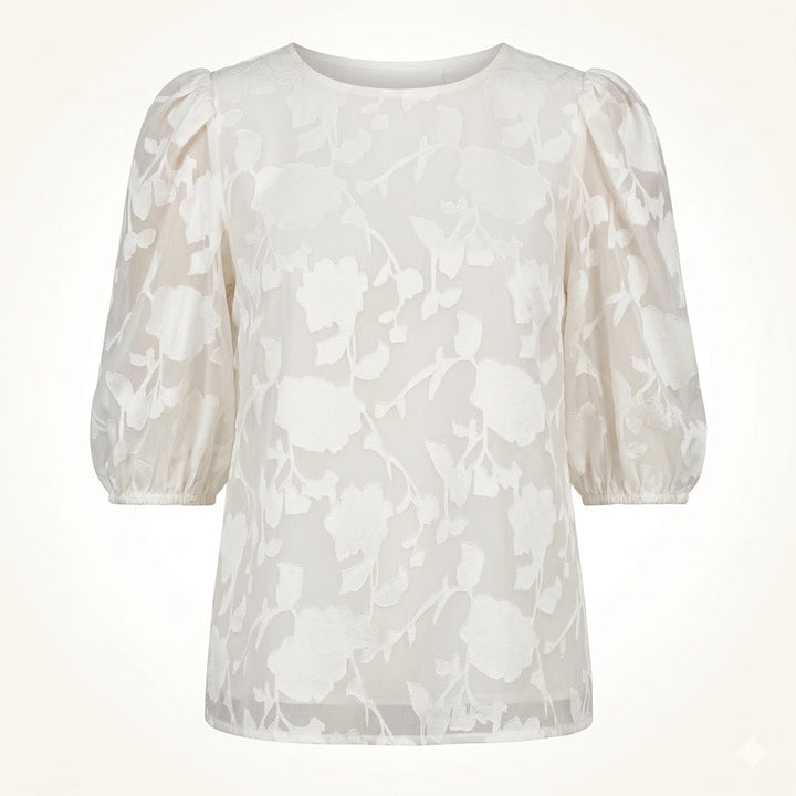 Amelie Rousseau | Floral Puff Sleeve Blouse For Women