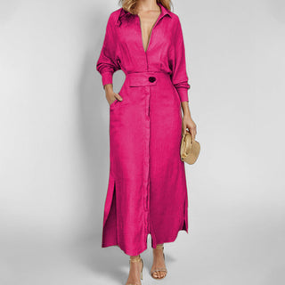 Mia Williams | Tied Waist Shirt Maxi Dress For Women