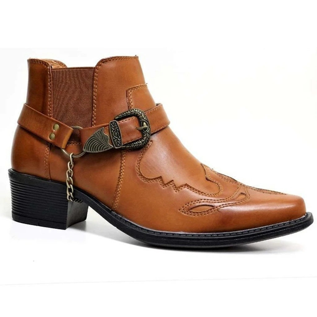 Dylan Reid | Buckle Strap Ankle Boots For Men