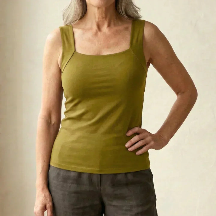 Brooke Lawson | Built-In Bra Tank Top in Warm Mocha For Women